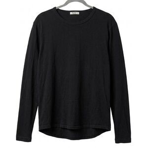 Buckmason mens medium longsleeve tshirt distressed black lightweight